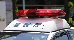 警察車両の赤色灯=東京都