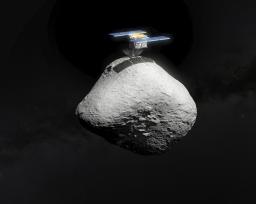 はやぶさ2と小惑星「1998KY26」の想像図(欧州南天天文台提供)