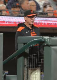 米大リーグ・ジャイアンツのボブ・メルビン監督=9月、サンフランシスコ(イマジンイメージズ・ロイター=共同)