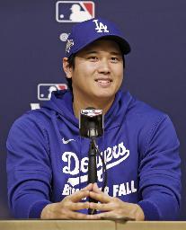 ドジャース・大谷=15日、ロサンゼルス