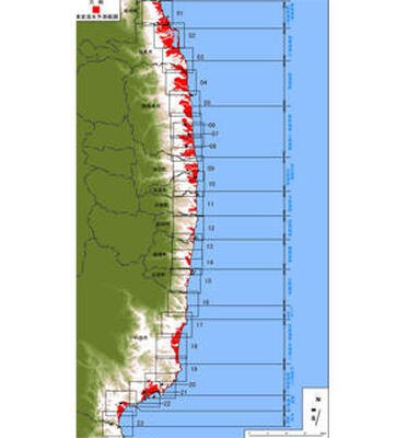 津波浸水想定区域図の全体図