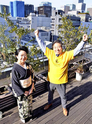 「銀座から福島の魅力を発信する」と誓う白坂さん（左）と田中さん