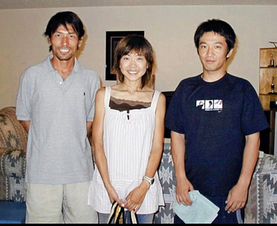 高橋尚子さん（中央）と私（左）。ボルダーには世界中からランナーが集まっていて多くの刺激を受けた