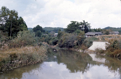後にフタバスズキリュウを発見することになる大久川。手掛かりを求めてさまざまな場所を探し歩いた（いわき市石炭・化石館提供）