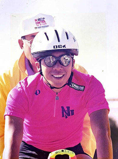 大学３年の時、オーストラリアのレースで優勝した時の僕。この年は国内のレースでも優勝を重ねることができた