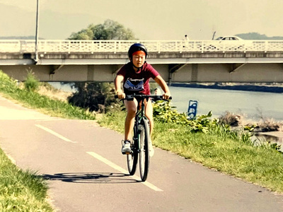 兄のマウンテンバイクを借りて出場した初めてのトライアスロン大会。成長するにつれて、トライアスロンの魅力に引き付けられていった