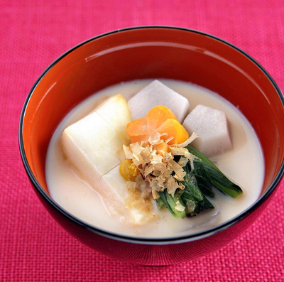 白みそと豆乳のお雑煮