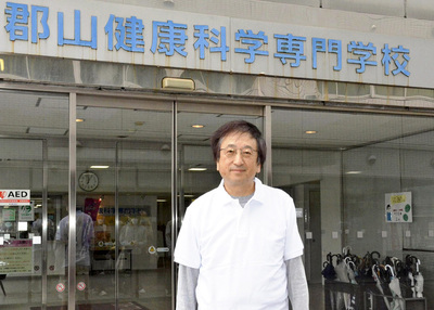 非常勤講師として勤務する郡山健康科学専門学校で。遊びの会を通じたコミュニティーがさらに広がってほしい