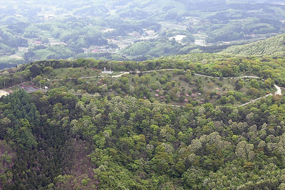 完成したクロカンコース。軽飛行機に乗り上空から私が撮影した