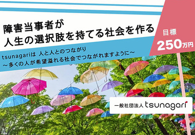 法人設立に向けたクラウドファンディングで使用したバナー。毎日のトークライブなどで協力を求め、２５０万円の目標額を達成した
