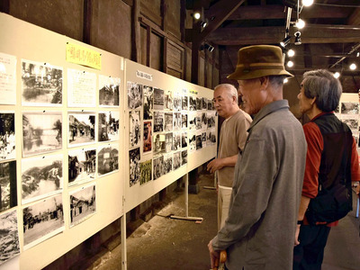 懐かしい飯坂の姿が見られる展示会場