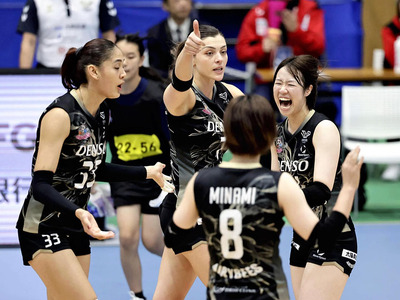 【ＰＦＵ―デンソー】接戦を制し、連敗を脱出したデンソー＝とり野菜みそＢＬＵＥＣＡＴＳ　ＡＲＥＮＡ