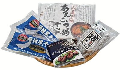 あんこう鍋と常磐ものセット