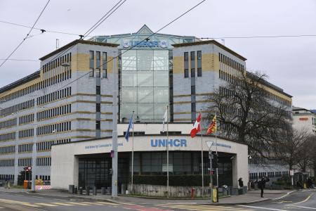 　国連難民高等弁務官事務所（ＵＮＨＣＲ）本部＝１月、スイス・ジュネーブ（共同）