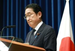 　通常国会が事実上閉幕し、記者会見する岸田首相＝２１日午後、首相官邸（代表撮影）