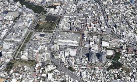 　那覇市の新都心地区「おもろまち」