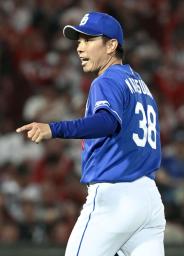 　６回無失点で５勝目を挙げた中日・松葉＝マツダ