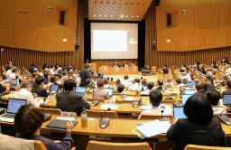 　東京都港区で開かれた日本学術会議の総会＝２１日午後