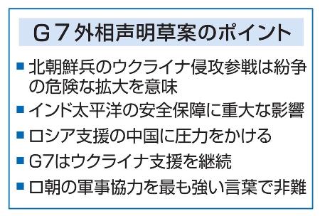 　Ｇ７外相声明草案のポイント