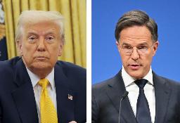 　トランプ米大統領、ＮＡＴＯのルッテ事務総長（いずれもゲッティ＝共同）