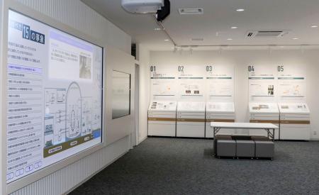 　記者団に公開された、四国電力伊方原発の従業員向け研修施設「トラブルからの学び舎」＝３０日午後、松山市