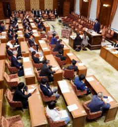 　企業・団体献金改革を巡り、開かれた衆院政治改革特別委＝２０日午前