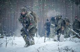 　リトアニア西部での軍事演習に参加するドイツ連邦軍の兵士＝２０２３年（ゲッティ＝共同）