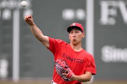 　チームに合流したレッドソックスの吉田正尚＝７日、ボストン（ゲッティ＝共同）