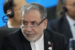 　ＢＲＩＣＳ首脳会議に出席したイランのアラグチ外相＝７日、ブラジル・リオデジャネイロ（ＡＰ＝共同）