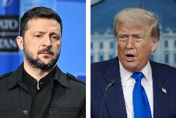 　ウクライナのゼレンスキー大統領、トランプ米大統領（いずれもゲッティ＝共同）