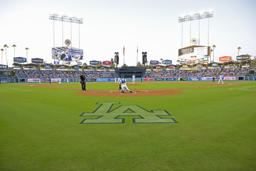 　ドジャースの本拠地ドジャースタジアム＝ロサンゼルス（イマジンイメージズ・ロイター＝共同）