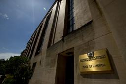 　ワシントンにあるボイス・オブ・アメリカの建物＝２０２０年６月（ＡＰ＝共同）