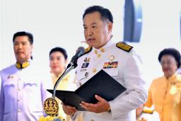 　タイの首相に就任したアヌティン氏＝７日、バンコク（タイ政府提供・共同）