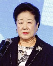 　世界平和統一家庭連合（旧統一教会）の韓鶴子総裁（ゲッティ＝共同）