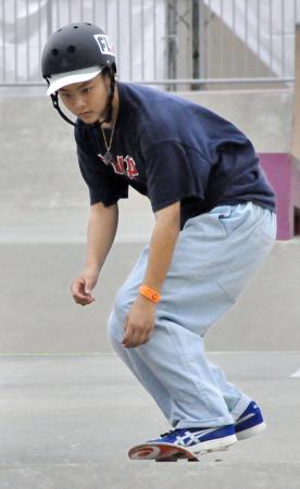 ストリート女子予選を首位通過した松本雪聖=ライブドア・アーバンスポーツパーク