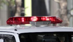 　警察車両の赤色灯