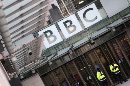 　ＢＢＣのロゴ＝ロンドン（ロイター＝共同）