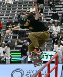 　女子ストリート準決勝に出場した赤間凛音＝北九州メッセ