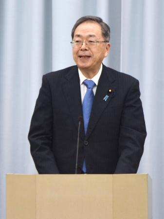 　公明党の全国県代表協議会であいさつする斉藤代表＝２９日午後、東京都内