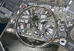 万博会場の大屋根リング＝大阪市此花区の夢洲