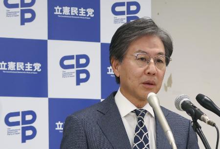 　立憲民主党の安住幹事長＝１０月、国会