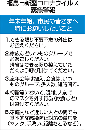 福島市が 緊急警報 発表 福島西部病院 新たに５人感染確認 福島民友ニュース 福島民友新聞社 みんゆうnet